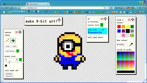 create 8 bit art.
